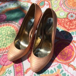 Pink Snakeskin Mossimo Pumps